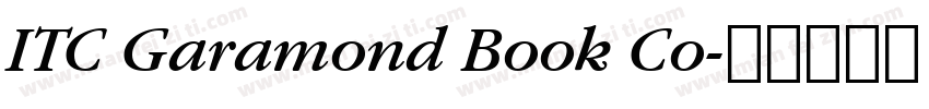 ITC Garamond Book Co字体转换